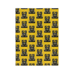 1969 Camaro Z28 Yellow Microfiber Throw Blanket Classic Muscle Car Gift