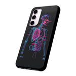 Neon Anatomical Skeleton Phone Case | Internal Displacement Art