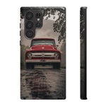 F100 Phone Case, Red White Classic Truck Foggy Road Cover, Gift