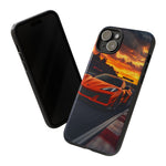 Orange C8 Z06 Flat Plane V8 Speed Art Tough Phone Case