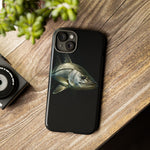 Snook Fishing Phone Case, Saltwater Portrait Black Cover, Gift