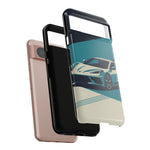 Retro Teal Sports Car C8 phone case | Tough Cases