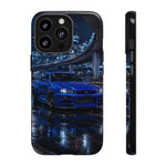 Skyline GT-R R34 Bayside Blue Tokyo Night Art Tough Phone Case