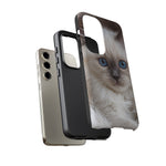 Ragdoll Kitten Phone Case, Blue Eyes Macro Portrait Cover, Gift