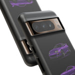MK4 Supra Phone Case Purple, Three-View Vector Cover