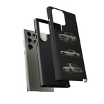 Silver Hakosuka Skyline Classic Sports Car Tough Phone Case for JDM Fans
