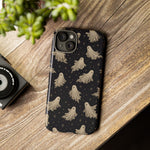 Vintage Ghost Pattern phone case | Halloween spooky stars design