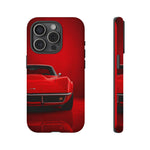Red Corvette Phone Case, C3 Stingray Classic Sports Car Cover, Gift