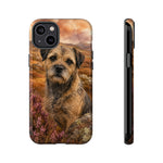 Border Terrier Earthy Watercolor Art Tough Phone Case