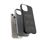 Trans Am Phone Case Black Gold, Three-View Vector Tough Cover