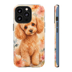Miniature Poodle Whimsical Watercolor Art Tough Phone Case