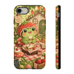 Cute Kawaii Frog Phone Case Strawberry Picnic Tough Cover Gift Art