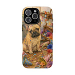 Guilty French Bulldog Phone Case, Confetti Watercolor Cover