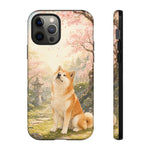 Akita under Cherry Blossoms Dog Breed Phone Case