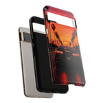 Black Camaro ZL1 Sunset Tough Phone Case - Palm Silhouette