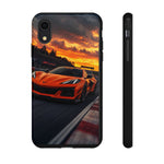 Orange C8 Z06 Flat Plane V8 Speed Art Tough Phone Case