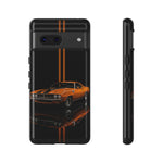 Orange Cuda Phone Case, Muscle Car Stripe Studio Cover, Gift