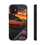 Orange C8 Z06 Flat Plane V8 Speed Art Tough Phone Case