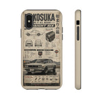 Silver Hakosuka Phone Case, Vintage JDM Infographic Cover