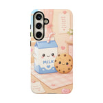 Milk Cookie Phone Case Cute Food Kawaii Tough Cover Gift Art