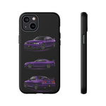 Purple R33 Skyline GTR JDM Sports Car Phone Case Tough Multi View