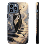 Piano Cat walking on keys Tough Case | Phone cover, musical cat art