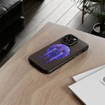 Glitch Sad Face Phone Case, Anime Melt Static Tough Cover