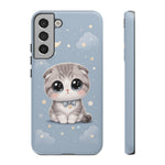 Scottish Fold Kawaii Owl Chibi Art Tough Phone Case
