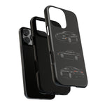 Black 300ZX Sports Car Tough Phone Case - Multi View