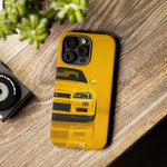 Yellow Skyline Phone Case, R34 GTR 90s JDM Legend Tough Cover for Men Gift