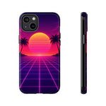 Classic Grid Sunset Vaporwave Art Tough Phone Case