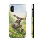 Playful Dog in Meadow Great Dane phone case | Puppy Art Tough Cover