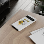 Z06 Corvette Phone Case, Yellow Sketch Reveal Chrome Cover