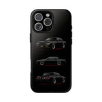 Black GNX Phone Case, Three-View Muscle Car Vector Tough Cover
