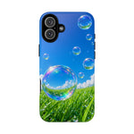 Bubbles Over Grass phone case | Tough Cover