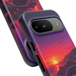 FD RX-7 Retro Sunset Sports Car Tough Case | Neon Vaporwave Beach Drive