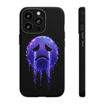 Glitch Sad Face Phone Case, Anime Melt Static Tough Cover