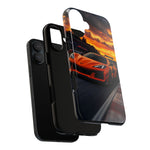 Orange C8 Z06 Flat Plane V8 Speed Art Tough Phone Case
