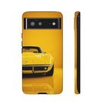 Yellow Corvette Phone Case, C3 Stingray Classic Sports Cover, Gift