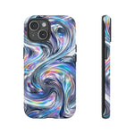 Chrome Metallic Swirl  Art Tough Phone Case