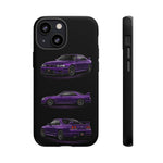 Purple R33 Skyline GTR JDM Sports Car Phone Case Tough Multi View