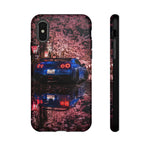 R35 GT-R Cherry Blossom Night Tough Phone Case - Wet Reflection