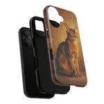 Abyssinian Warm Ticked Portrait Art Tough Phone Case