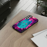 Neon Flamingo Pool Vaporwave Art Tough Phone Case