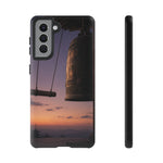 Temple Bell Sunset Phone Case Japan Zen Tough Case
