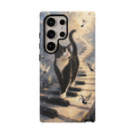 Piano Cat walking on keys Tough Case | Phone cover, musical cat art