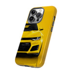 Yellow Camaro Phone Case, ZL1 American Muscle Car Tough Cover for Chevy Owners