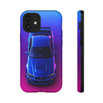 R34 Skyline Phone Case, Blue Top-Down Duotone Gradient Cover
