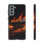 Black Charger Classic Muscle Flames Tough Phone Case Cover Gift