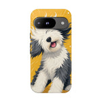 Sheepdog Hair Flip Phone Case Funny Dog Lover Gift
